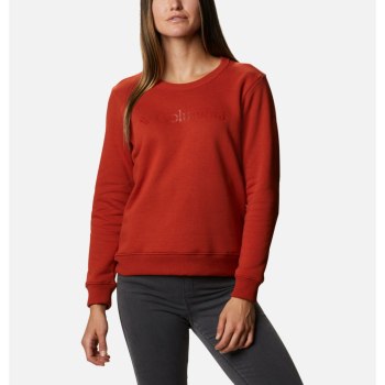 Columbia Ženske Majice S Kapuljačom - Logo Crew Top Bordo | SKJL-23586